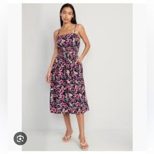 Old navy Spaghetti cami strap flor midi dress xs